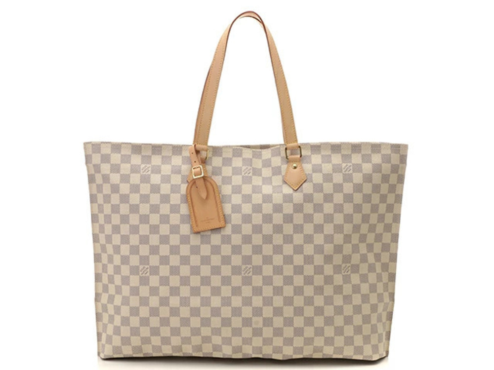 LOUIS VUITTON Bag Tote All Damier Azur White
